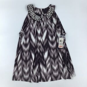 INC International Concepts Gray Embellished Tunic Top 1x